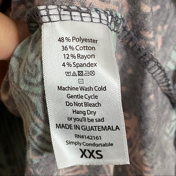 NWT LulaRoe Irma Oversized XXS - Picture 9 of 9